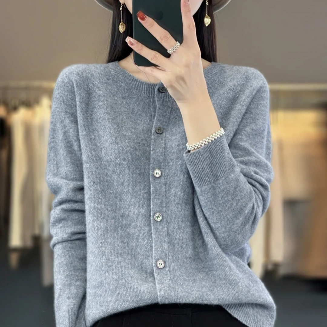 Levoire | Veste En Tricot Style Crop Top Gris