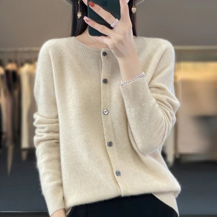 Levoire | Veste En Tricot Style Crop Top Brun clair