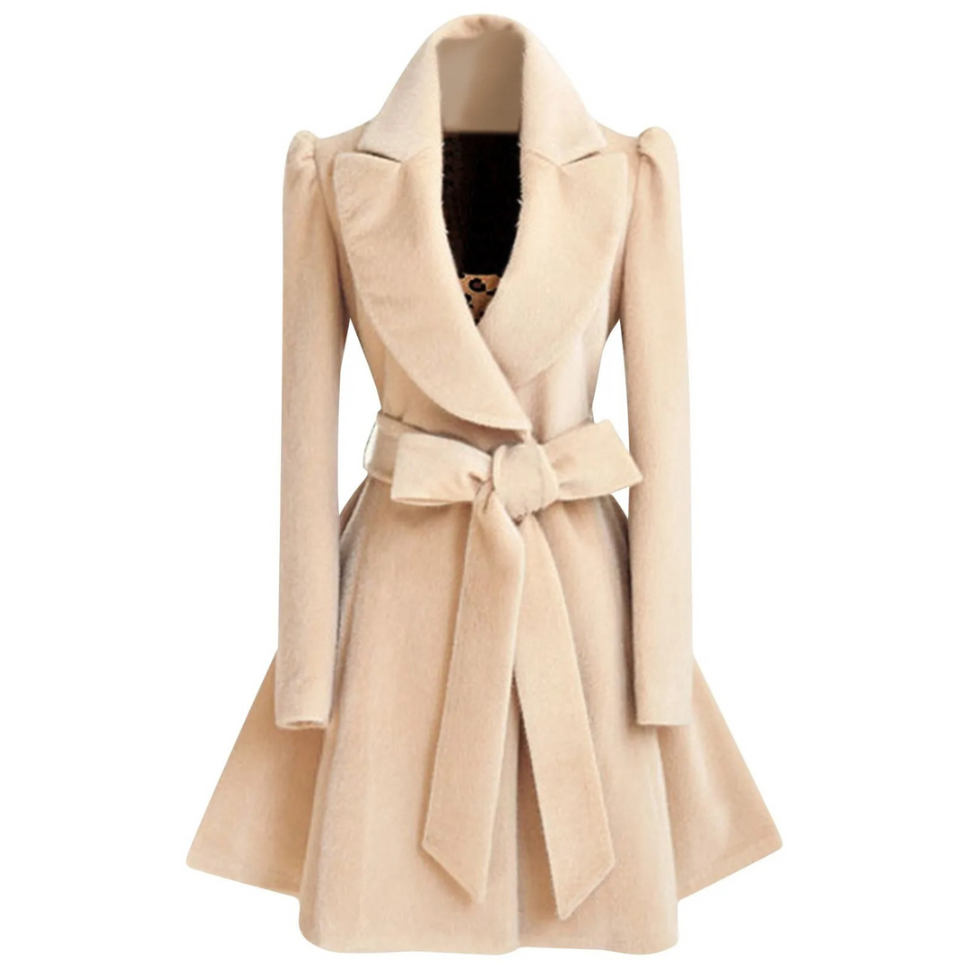 Levoire | Veste Avec Polaire Et Ceinture Pour Femme Manteau Veste Brun clair