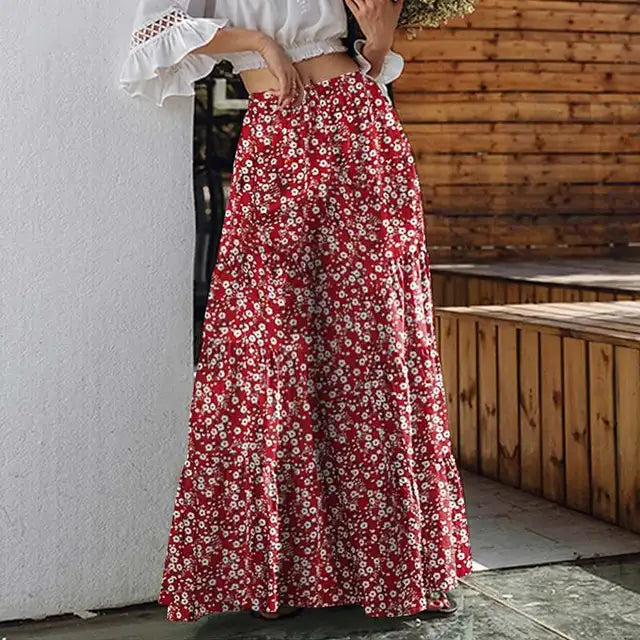 Levoire | Pantalon Avec Motif Floral Rot