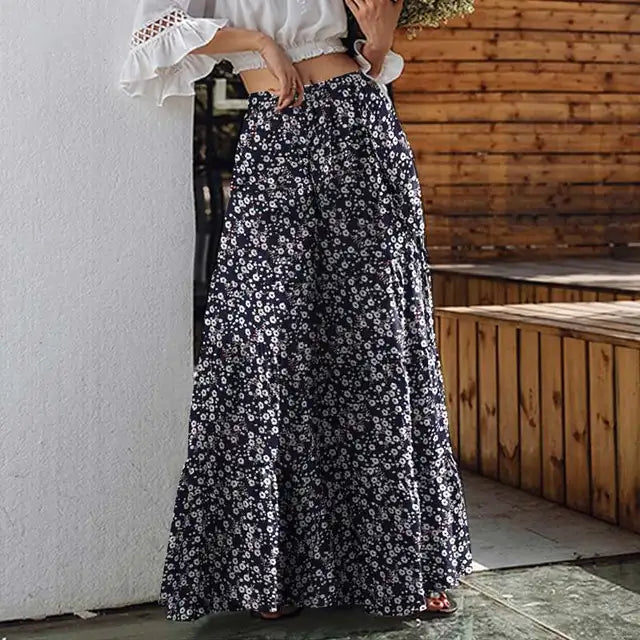 Levoire | Pantalon Avec Motif Floral Noir