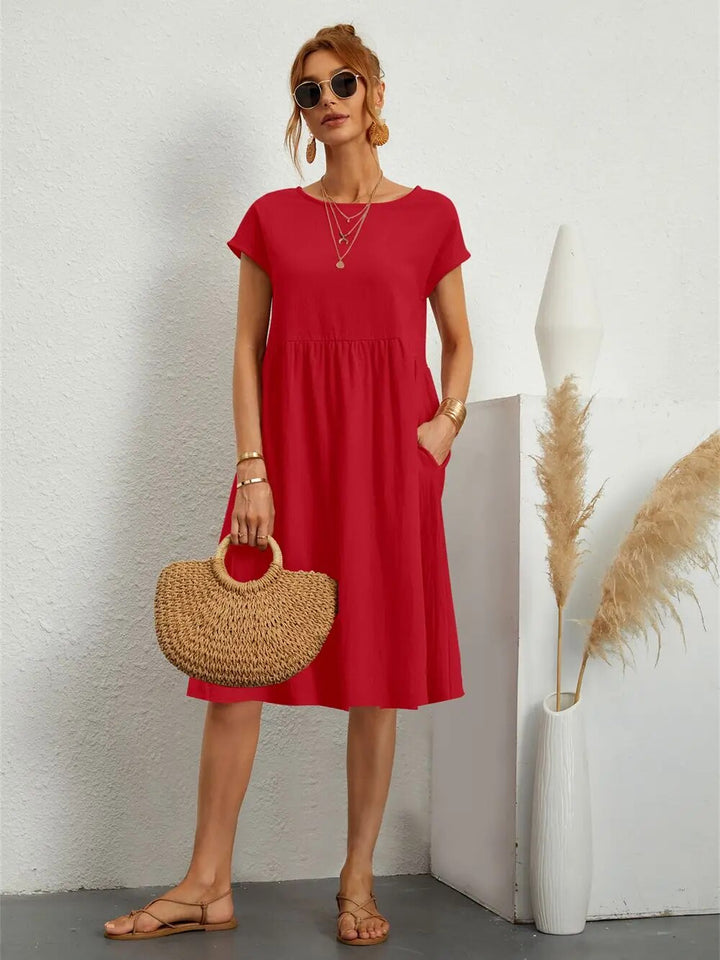 Levoire | Robe Élégante Et Stylée Orange Rouge