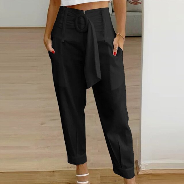 Levoire | Pantalon Crayon Avec Lacets Noir