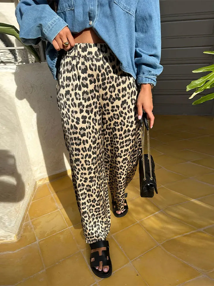 Levoire | Léopard Grand Ajustement Pantalons