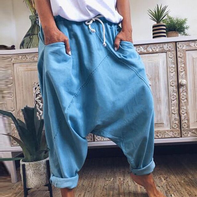 Levoire | Pantalon Harem Pour Femmes Bleu