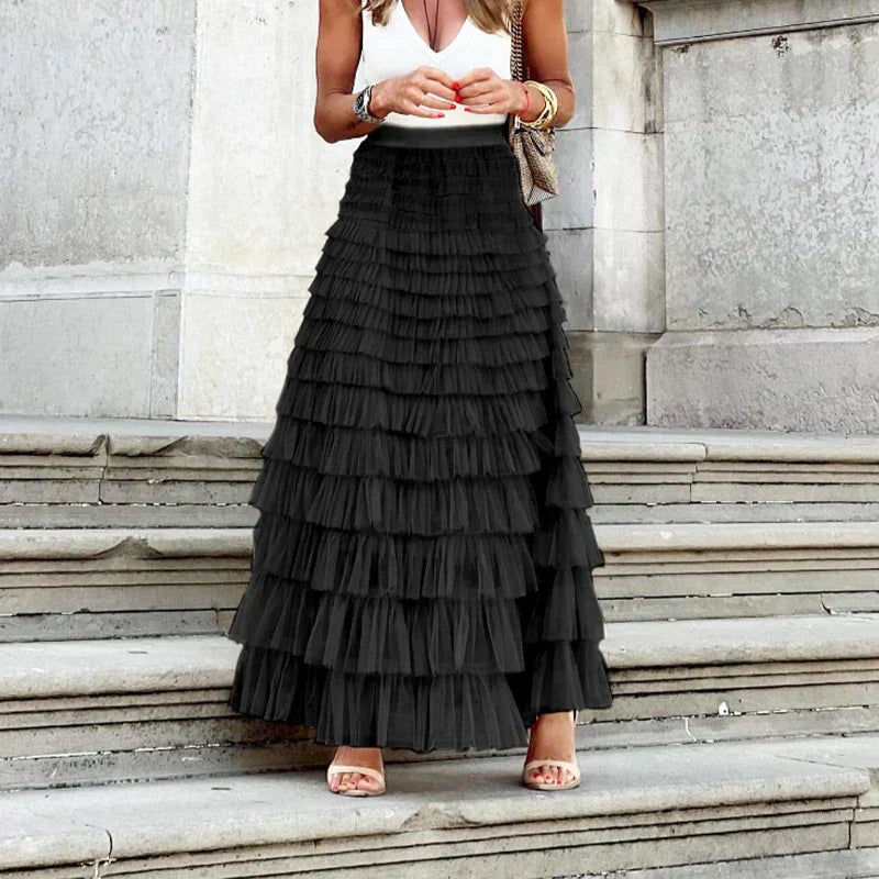 Levoire | Jupe Maxi Pour Femmes Noir