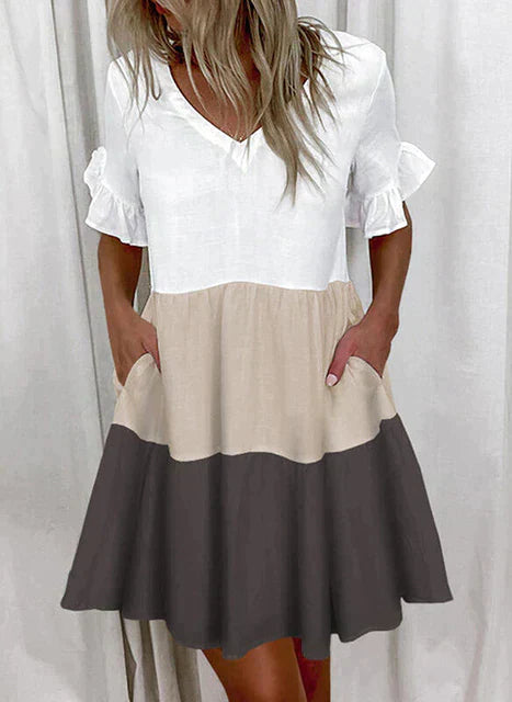 Levoire | Robe Midi Rayée Avec Motif À Rayures Braun