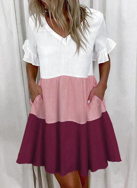 Levoire | Robe Midi Rayée Avec Motif À Rayures Rot