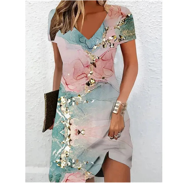 Levoire | Robe Cocktail Beige À Paillettes Rosa