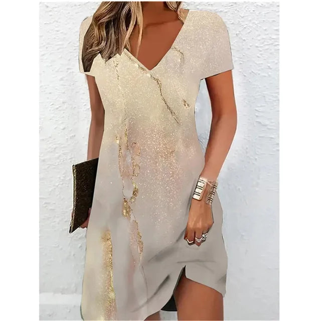 Levoire | Robe Cocktail Beige À Paillettes Beige