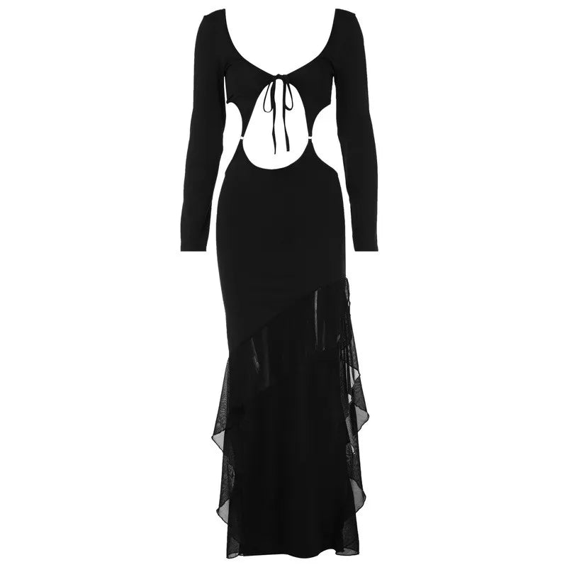 Levoire | Sans Manches Robe Asymétrique Dos Nu Taille Haute