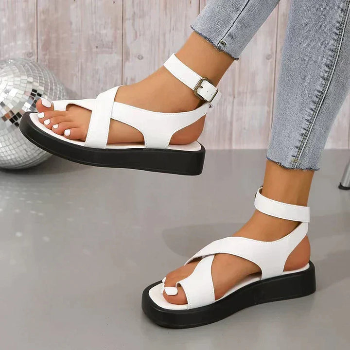 Levoire | Sandales Pour Femmes En Cuir Véritable Blanc