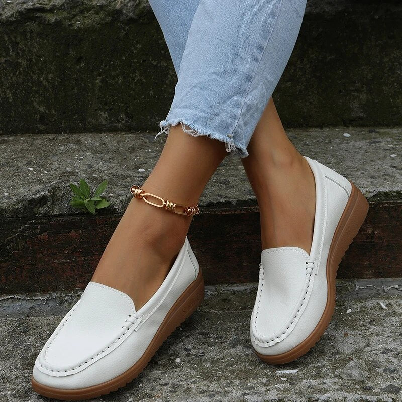 Levoire | Chaussures Plate Pour Femmes Blanc