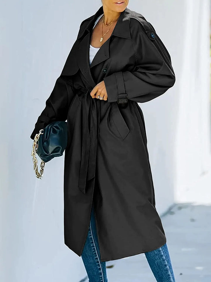 Levoire | Trench-Coat Élégant Long À Double Boutonnage Pour Femmes