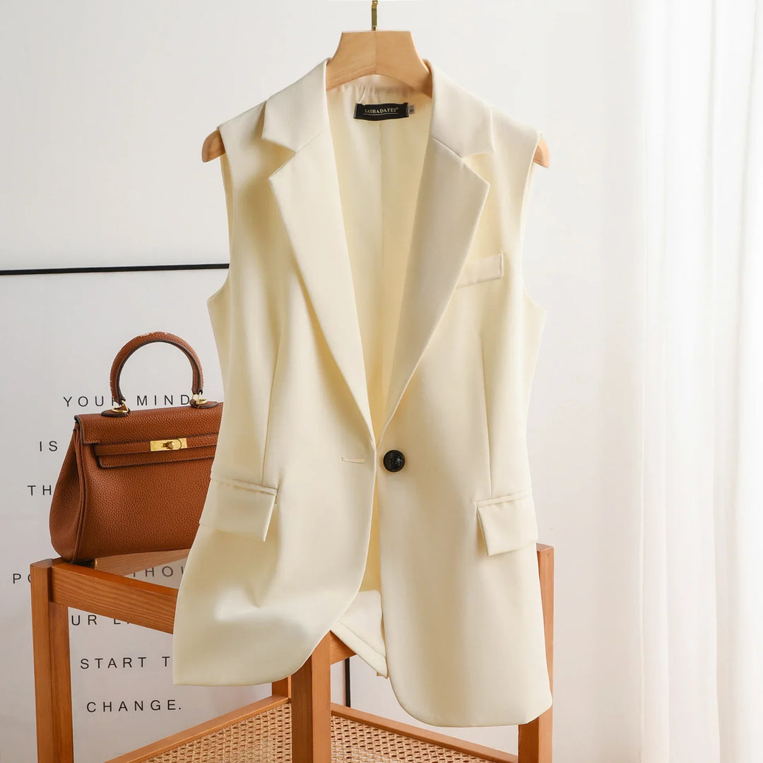 Levoire | Classique Sans Manches Blazer Dress Avec Col Réversible