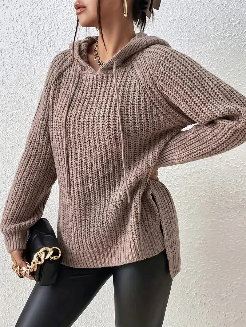 Levoire | Pull À Capuche En Cuir Tricoté