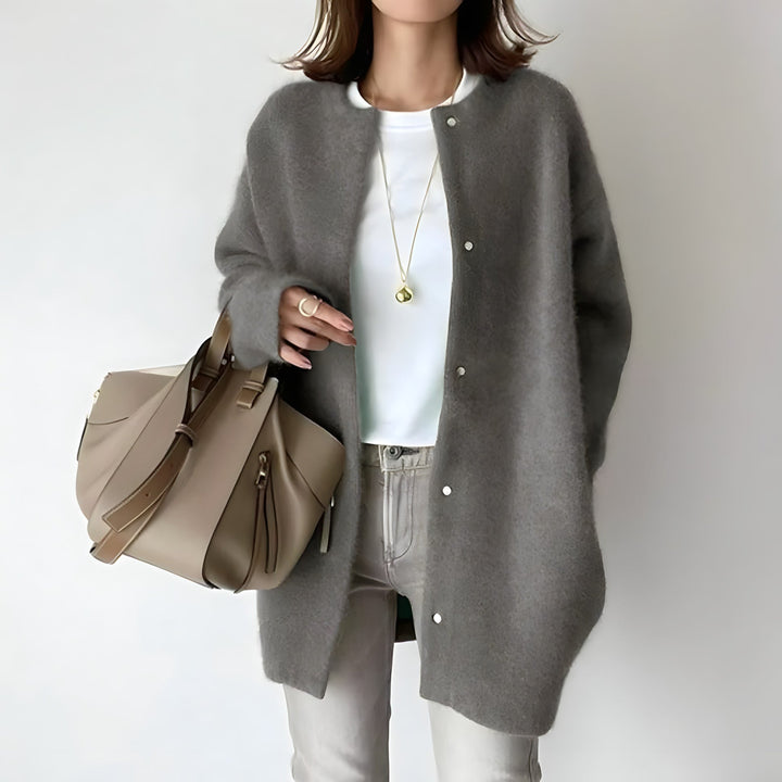 Levoire | Cardigan Pour Femmes Avec Boutons Gris