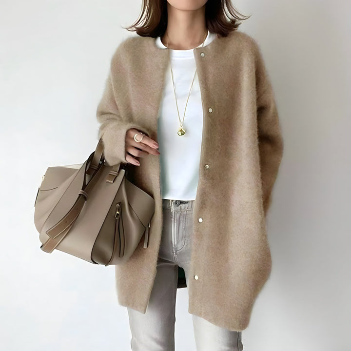 Levoire | Cardigan Pour Femmes Avec Boutons Khaki