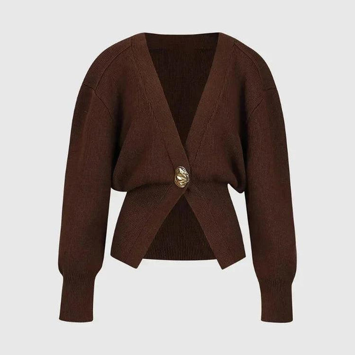 Levoire | Femmes Deep V-Col Longues Manches Haut Ajusté