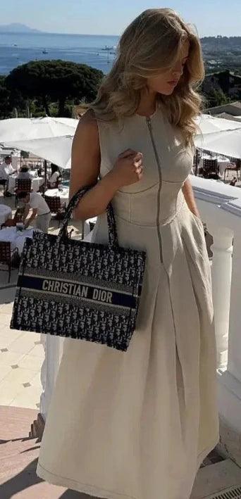 Levoire | Robe Maxi Taille Haute Sans Manches Pour Femme