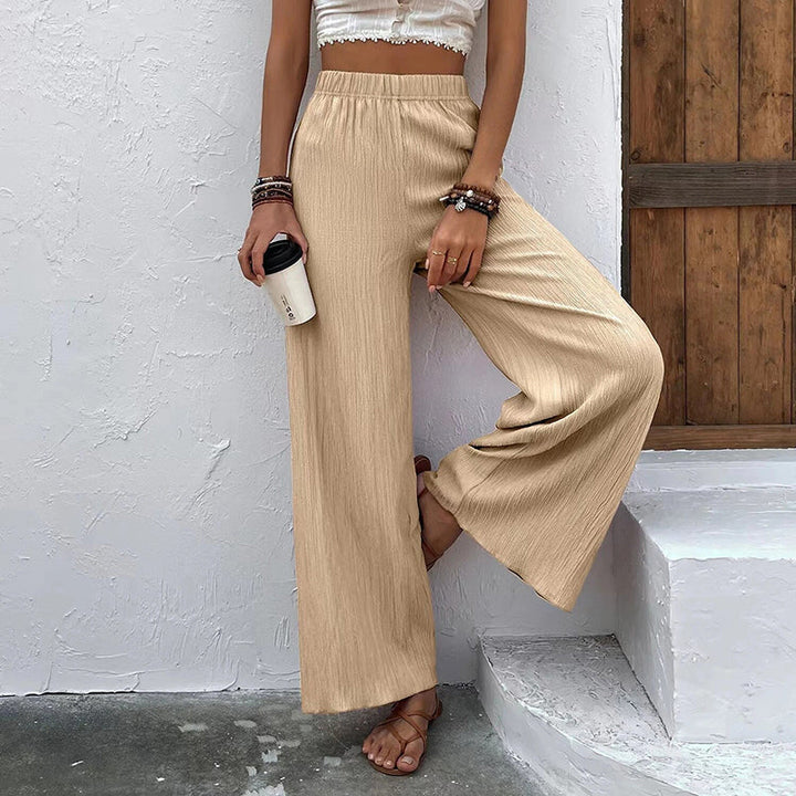 Levoire | Pantalon D'Été Élégant Et Léger Pour Femmes Avec Jambe Évasée Khaki