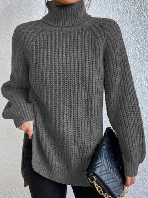 Alessandra™ - Pull à col roulé pour femmes Gris