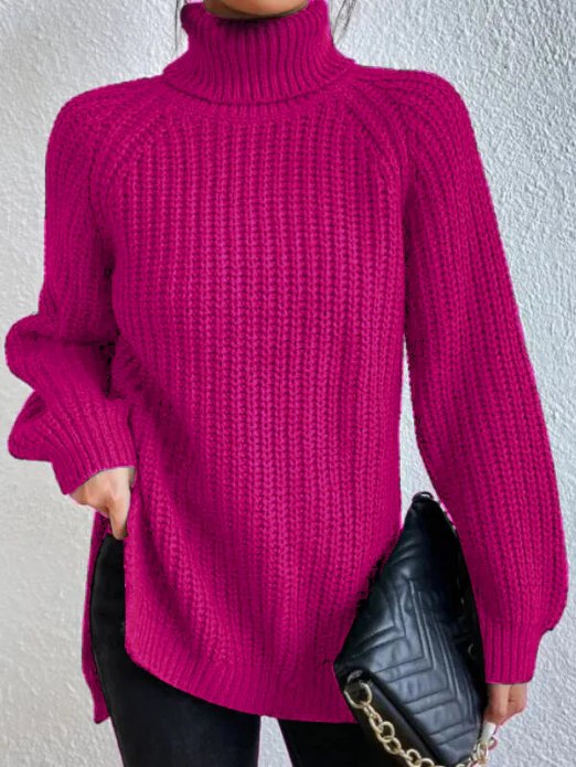 Alessandra™ - Pull à col roulé pour femmes Rosa
