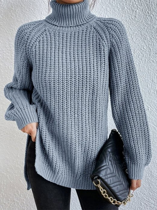 Alessandra™ - Pull à col roulé pour femmes Bleu ciel