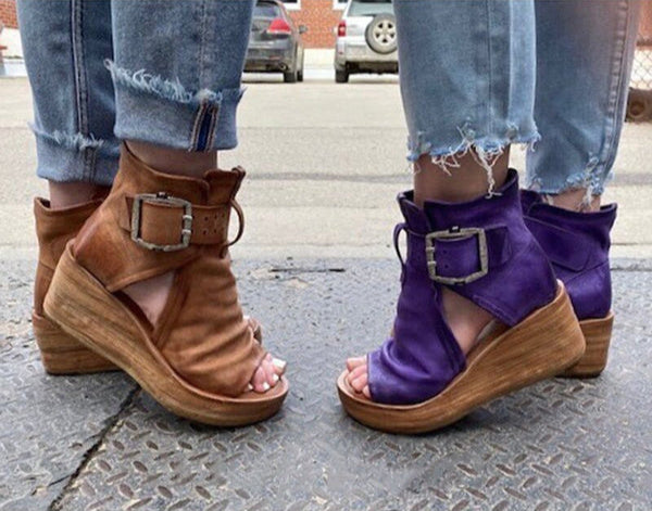 Levoire | Sandale Ouverte Haute À Talon Haut Et Boucle Pour Femmes