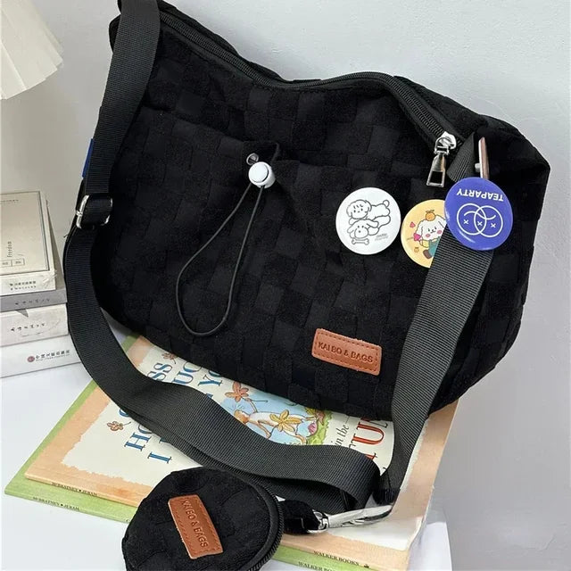 Levoire | Sac à épaule mignon pour femmes Noir (35×24×10) CM