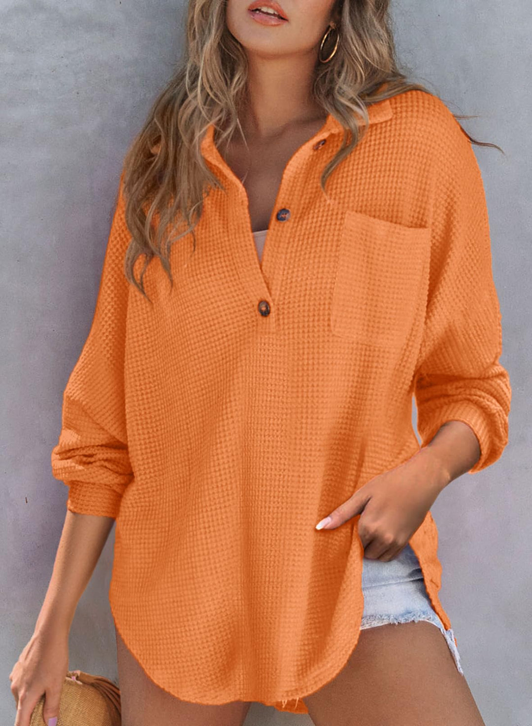 Levoire | Blazer à col V ouvert Orange