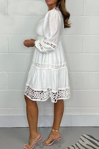 Levoire | Robe Avec Décolleté En V Et Dentelle