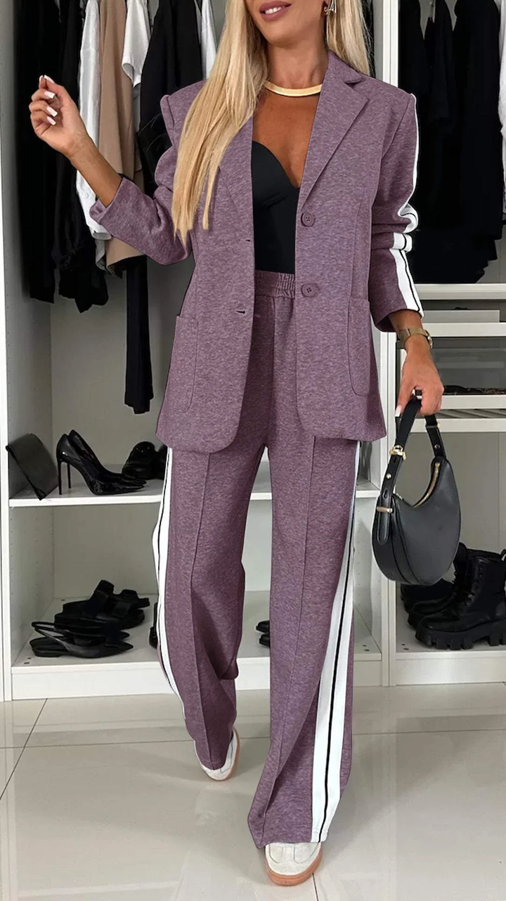 Levoire | Ensemble deux pièces rayé Rento Lilas