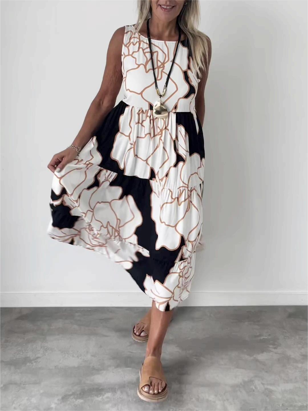 Levoire | Robe À Fleurs Élégante Blanc