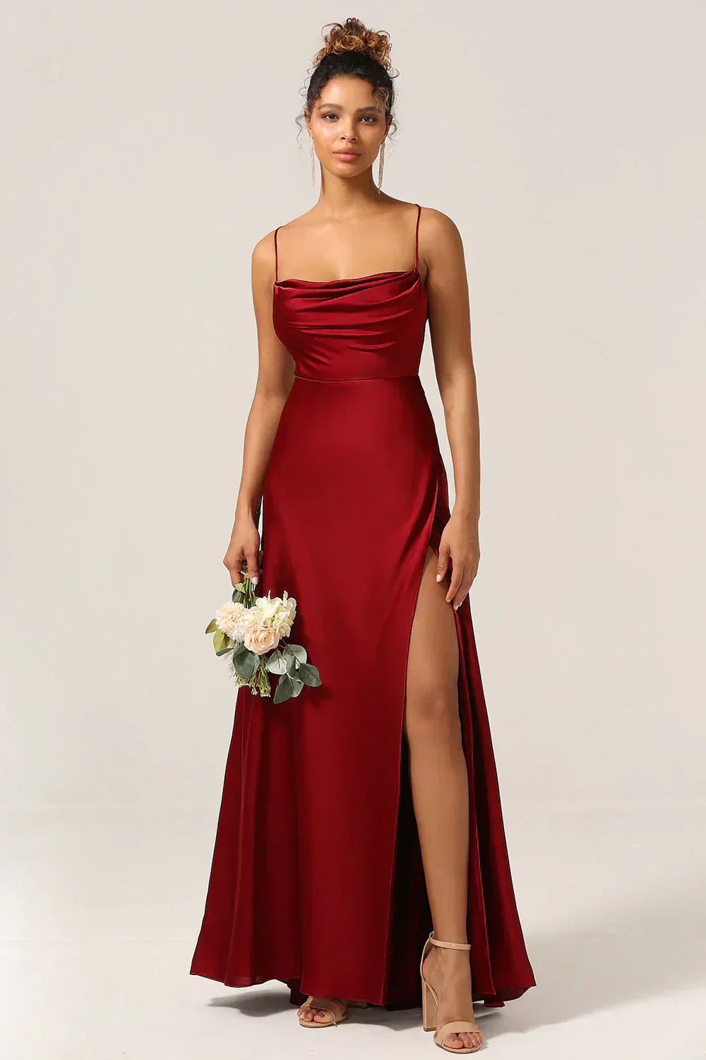 Levoire | Robe Maxigâteau Élégante Satin Rot