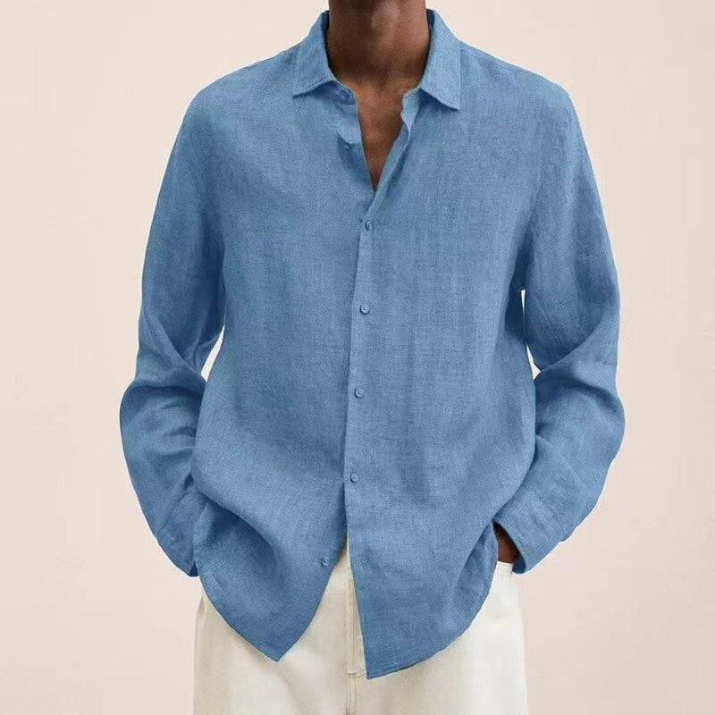Levoire | Chemise Décontractée Pour Hommes En Coton À Manches Longues H