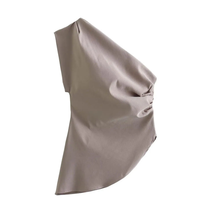 Levoire | Hauts élégants froncés asymétriques Gris