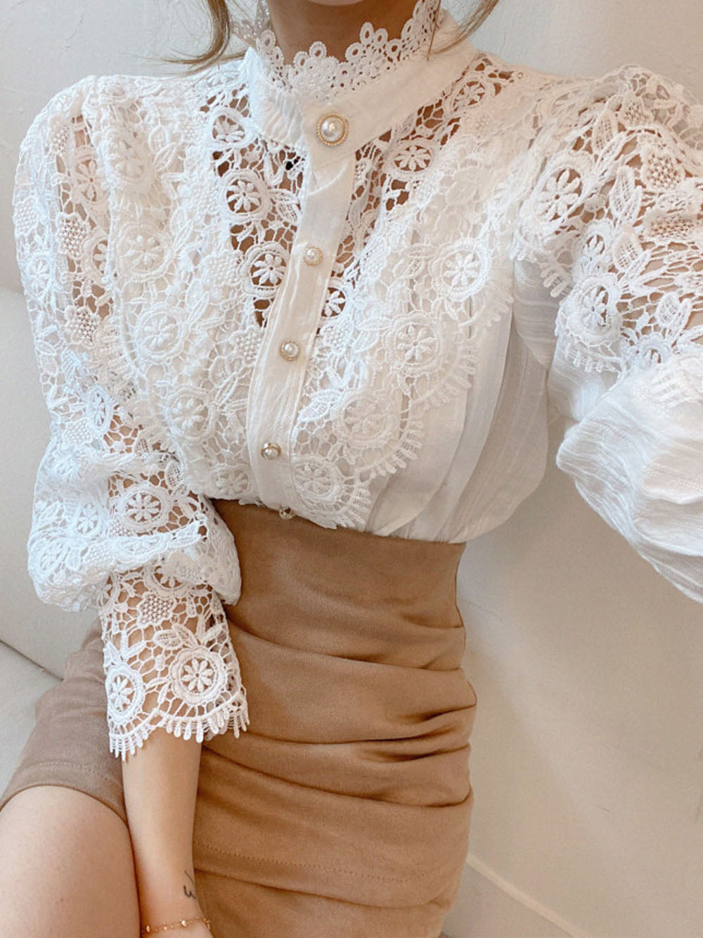 Levoire | Blouse en dentelle chic et élégante