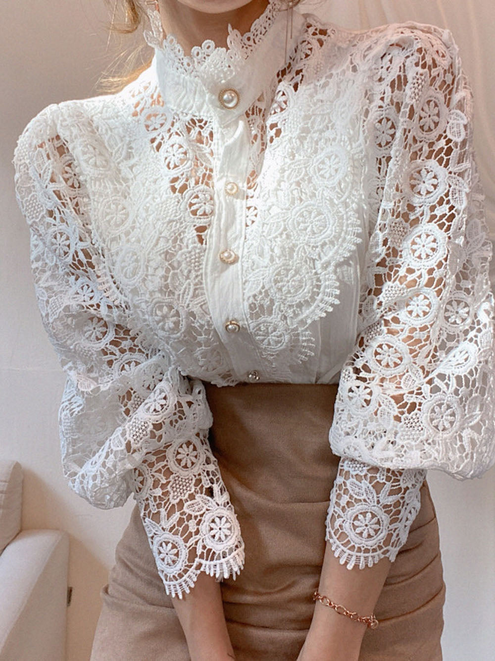 Levoire | Blouse en dentelle chic et élégante