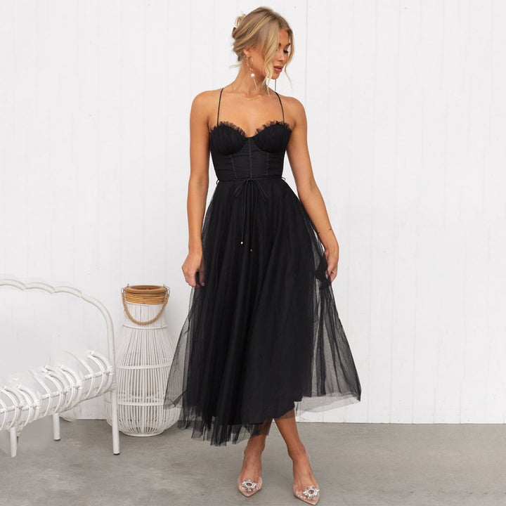 Levoire | Robe Fest Midi Pour Femmes Noir