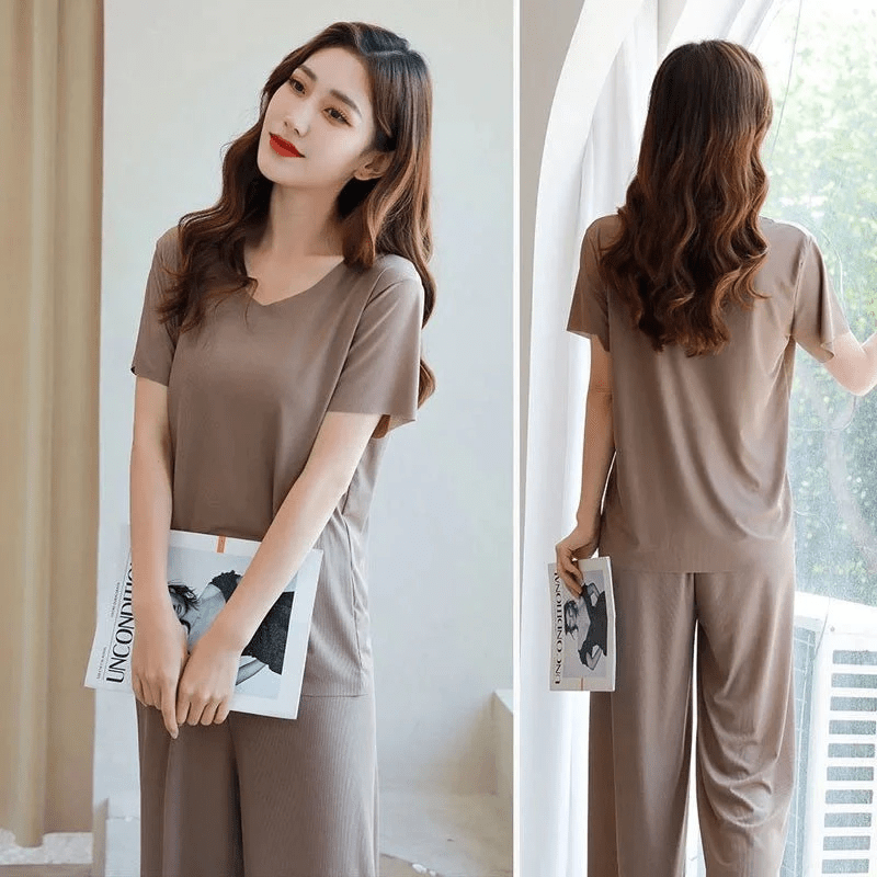 Levoire | T-Shirt Et Pantalon En Soie
