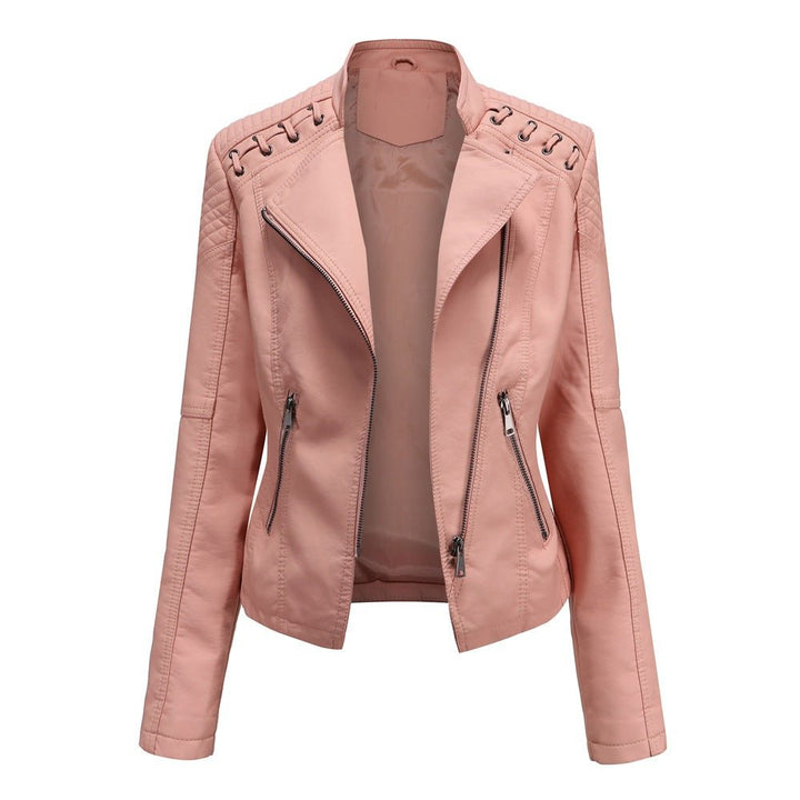 Levoire | Veste De Biker En Cuir Pour Femmes Rosa