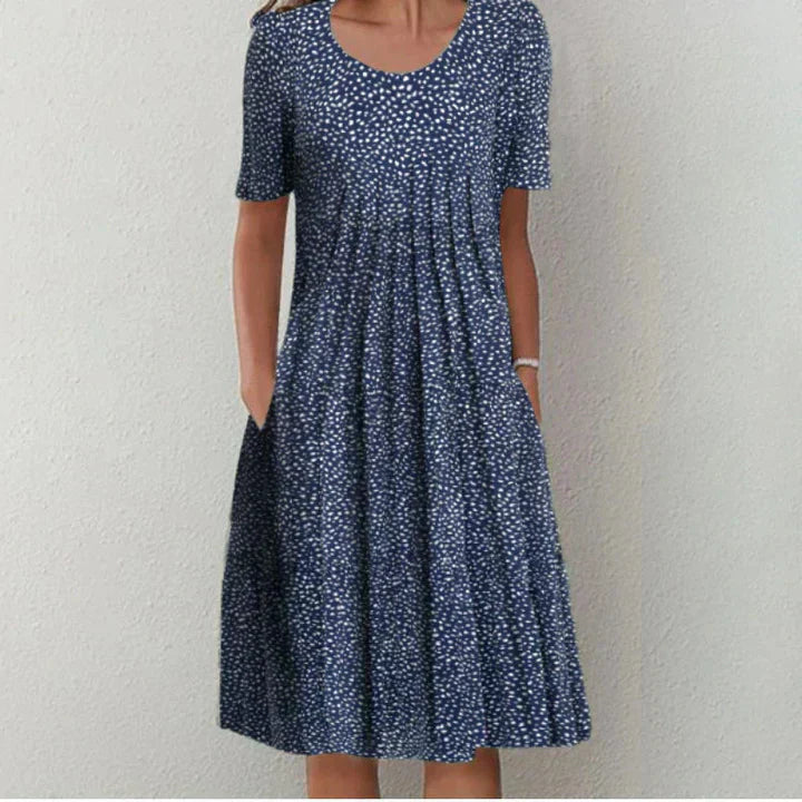 Levoire | Robe En Coton Au Chic Simple Bleu