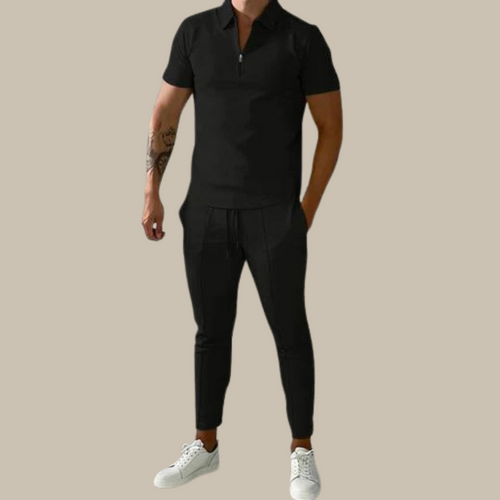 Levoire | Élégant Costume 2 Pièces Pour Homme Avec Polo Et Pantalon