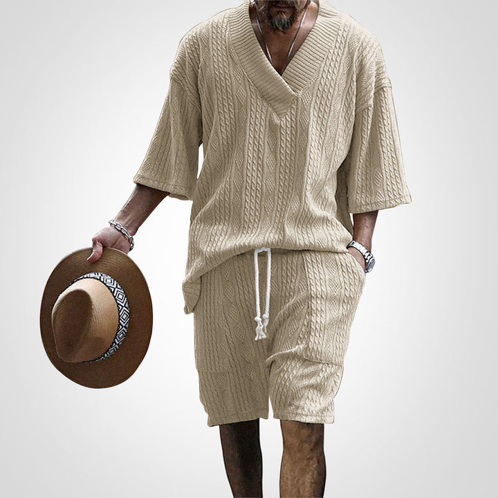 Levoire | Été Ensemble 2 Pièces Avec T-Shirt Et Shorts Beige