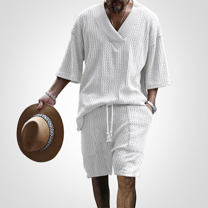 Levoire | Été Ensemble 2 Pièces Avec T-Shirt Et Shorts Blanc