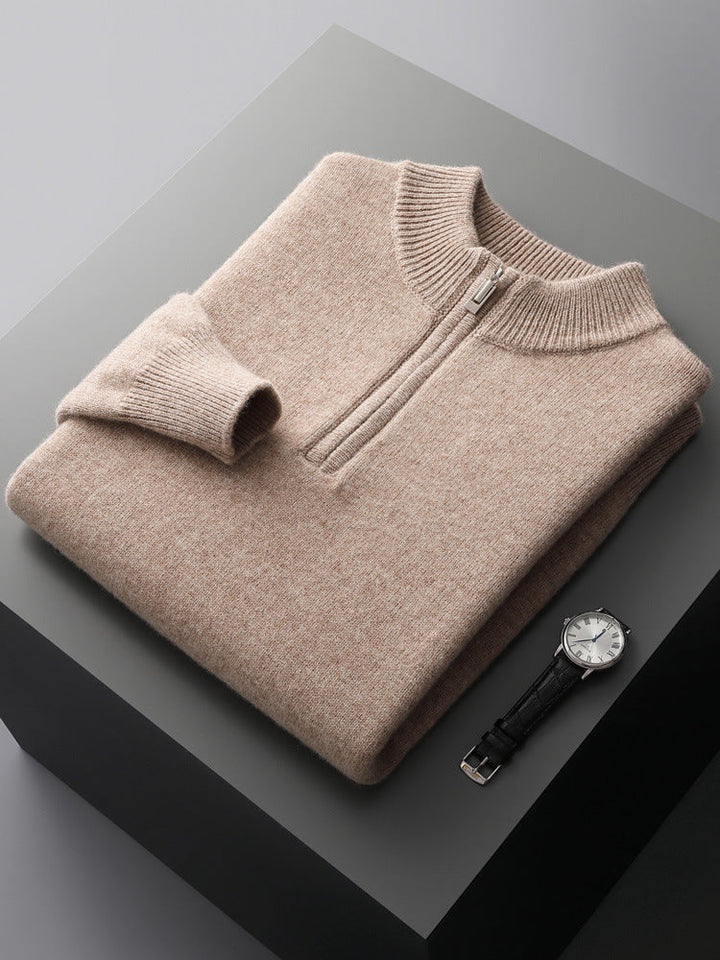 Levoire | Pull En Cachemire À Demi-Zip Beige