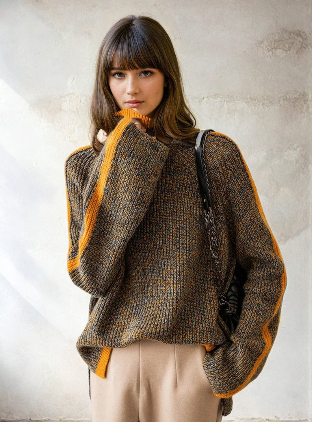 Levoire | Pull-Over À Col Roulé Pour Femmes Marron foncé