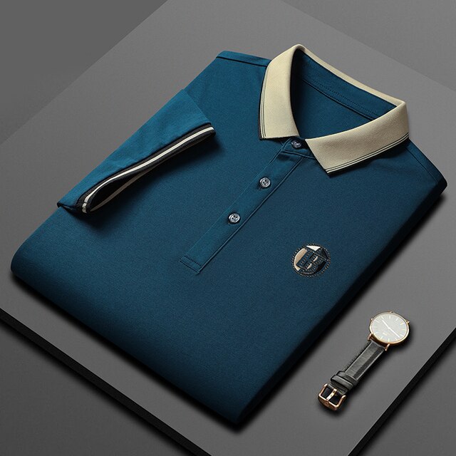 Levoire | Polo De Luxe Décontracté Pour Hommes Bleu foncé