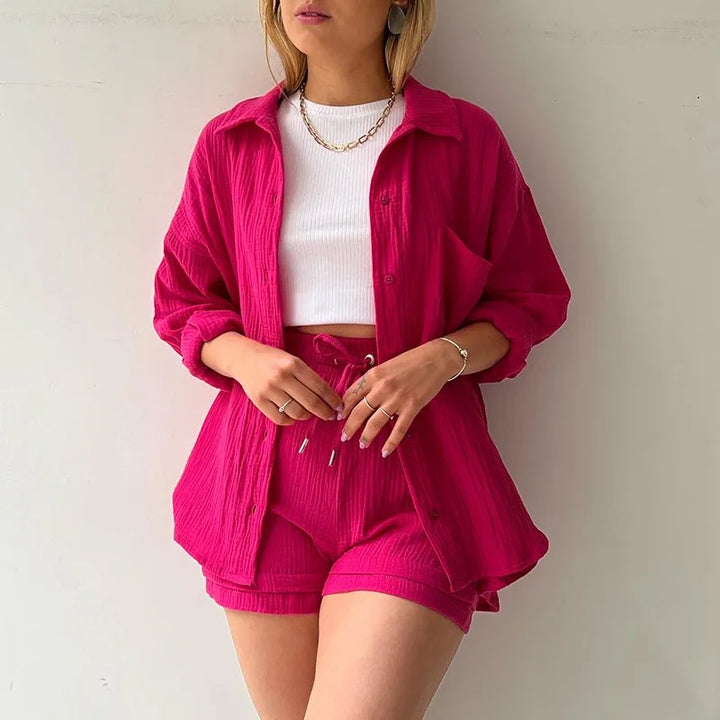 Levoire | Chemise à manches longues et pantalon court Lila